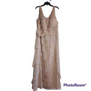 Ignite Evening by Carol Lin champagne evening gown